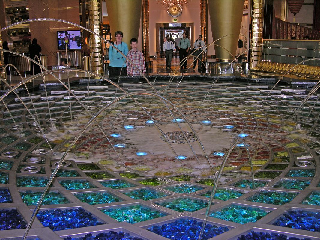 Dubai 07 Burj Al Arab 14 Fountain on Mezzanine